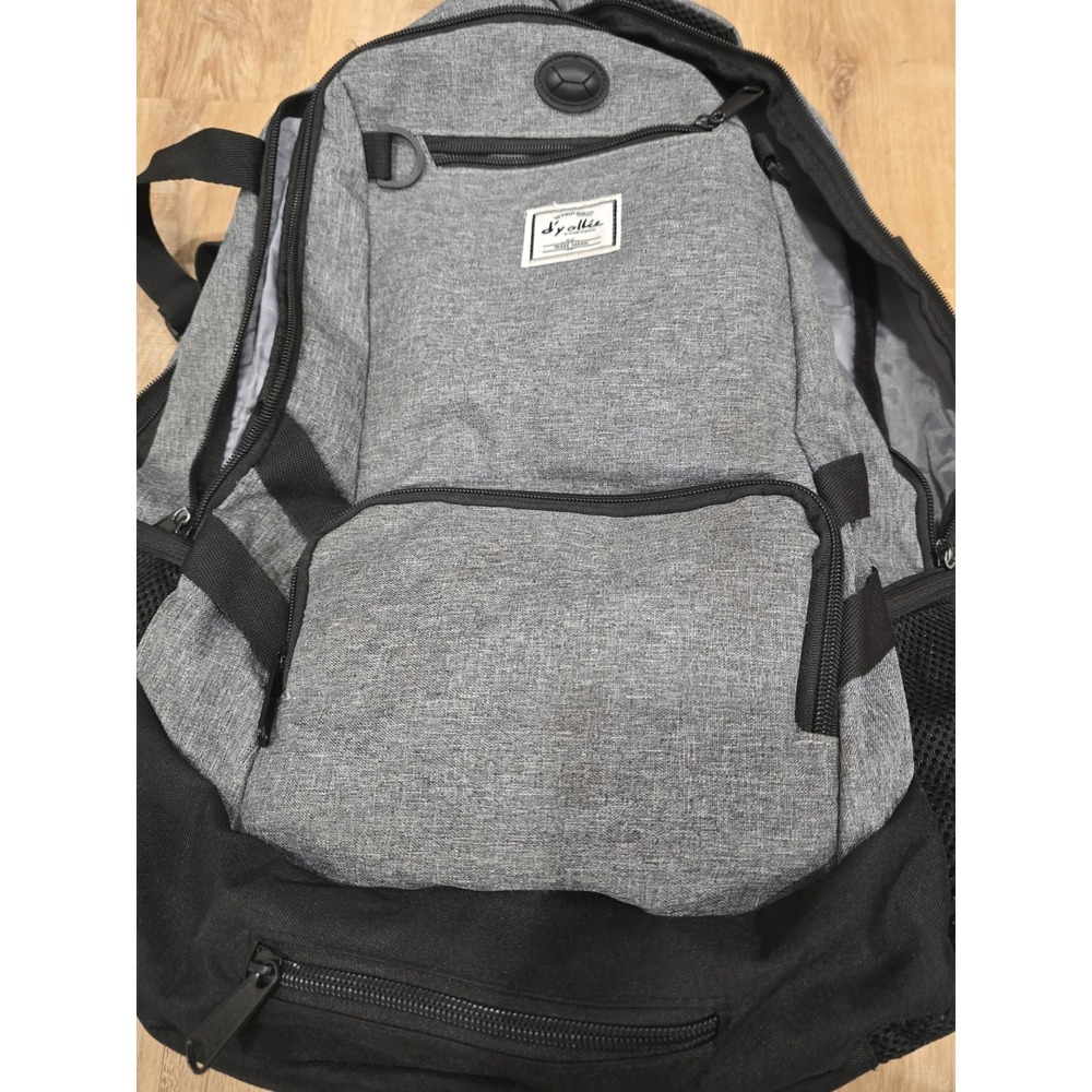 D'yallie Gray Laptop Backpack Sports Gear Mesh Net School Travel Bag
